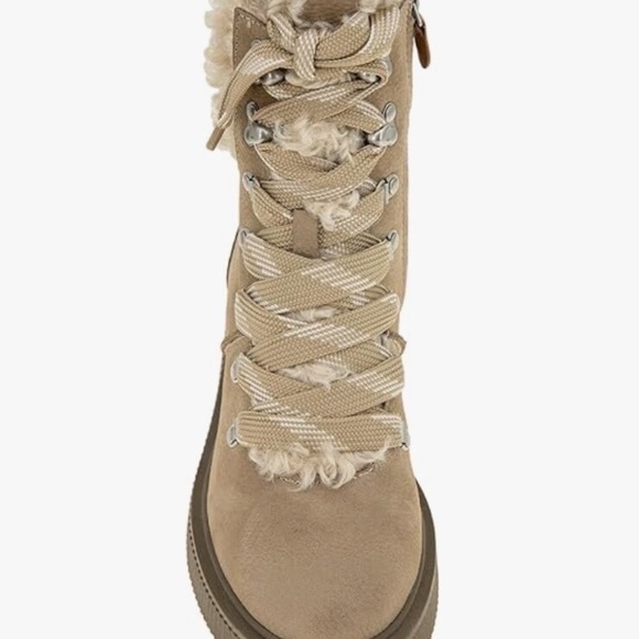 Gentle Souls by Kenneth Cole Womens BEHANN ALPINE Beige Mid-Calf Boots Lace Up - Picture 7 of 7